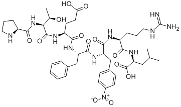 H-PRO-THR-GLU-PHE-P-NITRO-PHE-ARG-LEU-OH