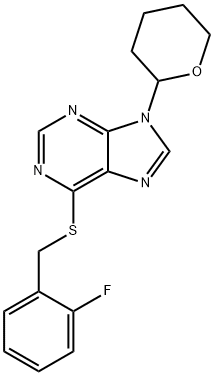 6-[(2-fluorophenyl)methylsulfanyl]-9-(oxan-2-yl)purine