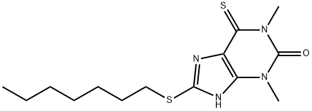 6,7-Dihydro-1,3-dimethyl-8-(heptylthio)-6-thioxo-1H-purin-2(3H)-one