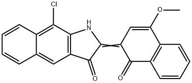 9-Chloro-2-(4-methoxy-1-oxonaphthalen-2(1H)-ylidene)-1H-benz[f]indol-3(2H)-one