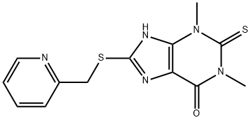 8-[(2-Pyridylmethyl)thio]-1,3-dimethyl-3,7-dihydro-2-thioxo-1H-purin-6-one