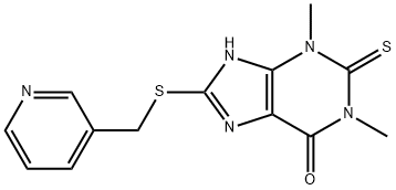 8-[(3-Pyridylmethyl)thio]-3,7-dihydro-1,3-dimethyl-2-thioxo-1H-purin-6-one