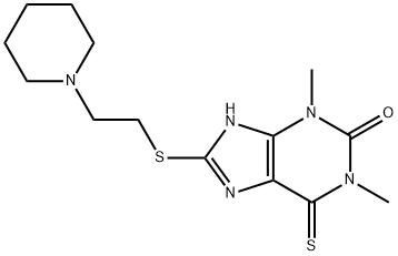 8-[(2-Piperidinoethyl)thio]-3,7-dihydro-1,3-dimethyl-6-thioxo-1H-purin-2-one