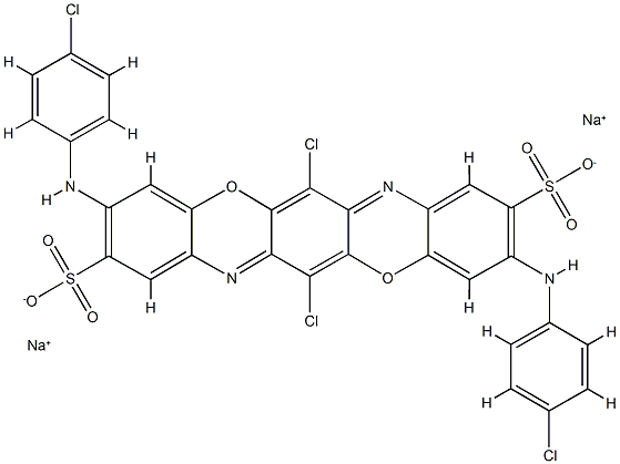 6,13-二氯-3,10-二[(4-氯苯基)氨基]-2,9-三酚二嗪二磺酸二钠