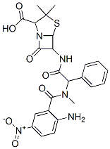 4-Thia-1-azabicyclo[3.2.0]heptane-2-carboxylicacid,6-[2-(2-amino-N-methyl-5-nitrobenzamido)-2-phenylacetamido]-3,3-dimethyl-7-oxo-,DL-(8CI)