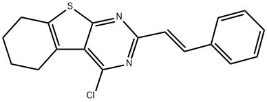 4-CHLORO-2-[2-PHENYLVINYL]-5,6,7,8-TETRAHYDRO[1]BENZOTHIENO[2,3-D]PYRIMIDINE