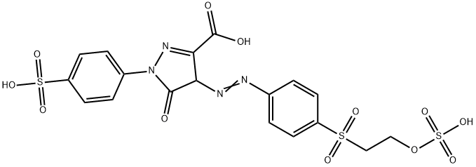 4,5-DIHYDRO-5-OXO-4-[[4-[[2-(SULPHOOXY)ETHYL]SULPHONYL]PHENYL]AZO]-1-(4-SULPHOPHENYL)-1H-PYRAZOLE-3-