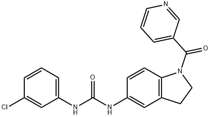 N-(3-chlorophenyl)-N'-[1-(3-pyridinylcarbonyl)-2,3-dihydro-1H-indol-5-yl]urea