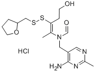 Formamide,N-((4-amino-2-methyl-5-pyrimidinyl)methyl)-N-(4-hydroxy-1-methyl-2-((tetrahydrofurfuryl)dithio)-1-butenyl)-,hydrochloride