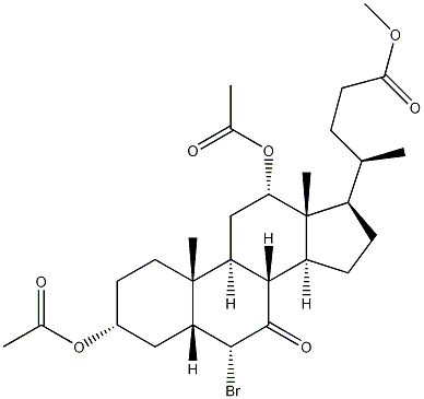 (3ALPHA,5BETA,6ALPHA,12ALPHA)-3,12-双(乙酰氧基)-6-溴-7-酮基胆烷-24-酸甲酯