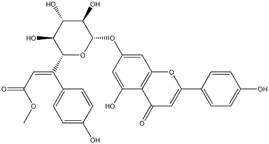 apigenin-7-O-(6''-O-4-coumaroyl)-beta-glucopyranoside
