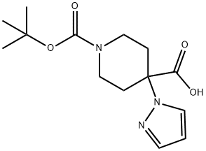 1-(叔-丁氧羰基)-4-(1H-吡唑-1-基)哌啶-4-羧酸