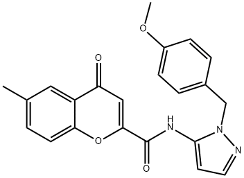 N-[1-(4-methoxybenzyl)-1H-pyrazol-5-yl]-6-methyl-4-oxo-4H-chromene-2-carboxamide