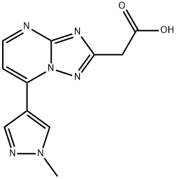 2-[7-(1-甲基-1H-吡唑-4-基)-[1,2,4]三唑并[1,5-A]嘧啶-2-基]乙酸