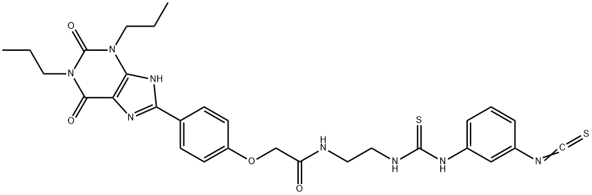 8-(4-(((((2-((((3-isothiocyanatophenyl)amino)(thiocarbonyl))amino)ethyl)amino)carbonyl)methyl)oxy)phenyl)-1,3-dipropylxanthine