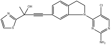 4-(1-(2-氨基-5-氯嘧啶-4-基)-2-(噻唑-2-基)-3-丁炔-2-醇