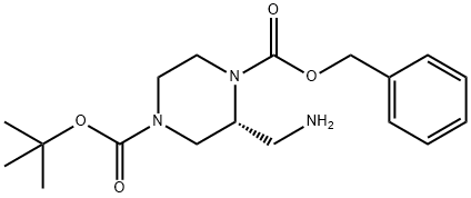 R-1-N-CBZ-4-N-BOC-2-氨甲基哌嗪