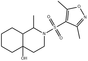 2-[(3,5-dimethyl-1,2-oxazol-4-yl)sulfonyl]-1-methyloctahydroisoquinolin-4a(2H)-ol