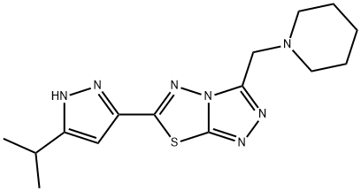 6-(5-isopropyl-1H-pyrazol-3-yl)-3-(1-piperidinylmethyl)[1,2,4]triazolo[3,4-b][1,3,4]thiadiazole