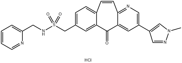 3-(1-甲基-1H-吡唑-4-基)-5-氧代-N-(2-吡啶基甲基)-5H-苯并[4,5]环庚三烯并[1,2-B]吡啶-7-甲烷磺酰胺盐酸盐