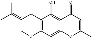 2-Methyl-5-hydroxy-6-(3-methyl-2-butenyl)-7-methoxy-4H-1-benzopyran-4-one