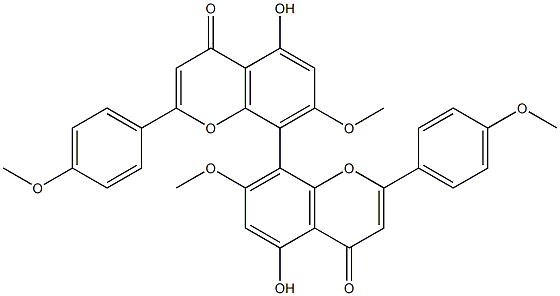 2,2'-Bis(4-methoxyphenyl)-5,5'-dihydroxy-7,7'-dimethoxy-8,8'-bi(4H-1-benzopyran)-4,4'-dione