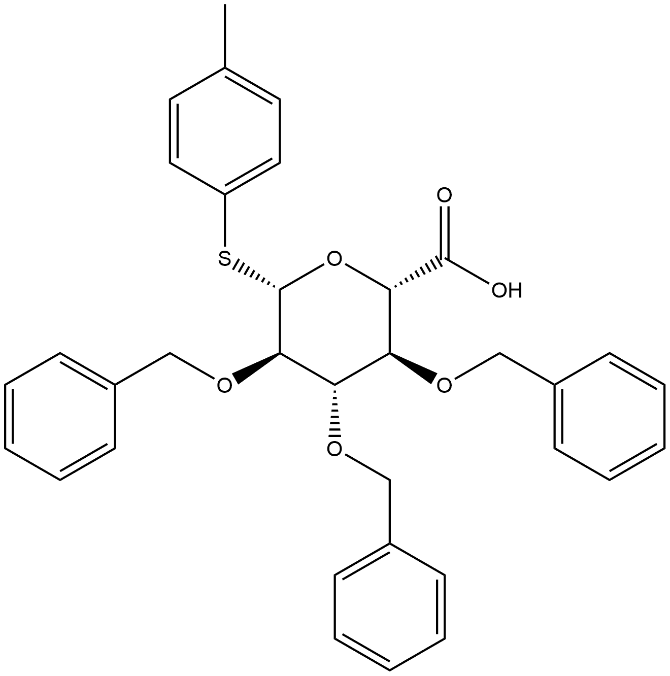 4-甲基苯基2,3,4-三-O-苄基-1-硫代-Β-D-吡喃葡萄糖醛酸