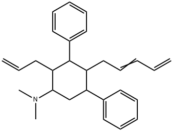 2-Allyl-N,N-dimethyl-4-(2,4-pentadien-1-yl)-3,5-diphenylcyclohexan-1-amine