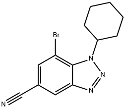 7-BroMo-1-cyclohexyl-1,2,3-benzotriazole-5-carbonitrile
