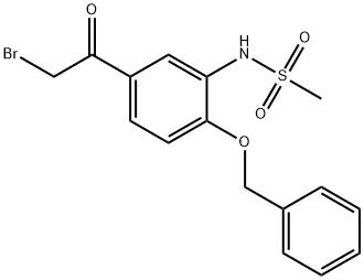 2-Bromo-1-[4-phenylmethoxy-3-[(methylsulfonyl)amino]phenyl]ethanone