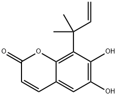 8-(1,1-Dimethyl-2-propenyl)-6,7-dihydroxy-2H-1-benzopyran-2-one