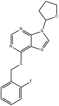 6-[(2-fluorophenyl)methylsulfanyl]-9-(oxolan-2-yl)purine