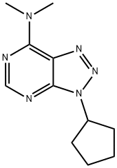 v-Triazolo[4,5-d]pyrimidine,(3H),3-cyclopentyl-7-dimethylamino-