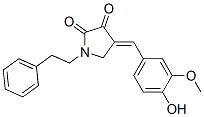 4-(4-Hydroxy-3-methoxybenzylidene)-1-phenethyl-2,3-pyrrolidinedione