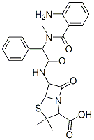 4-Thia-1-azabicyclo[3.2.0]heptane-2-carboxylicacid,6-[2-(o-amino-N-methylbenzamido)-2-phenylacetamido]-3,3-dimethyl-7-oxo-,DL-(8CI)