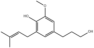 4-Hydroxy-3-methoxy-5-(3-methyl-2-butenyl)benzene-1-propanol