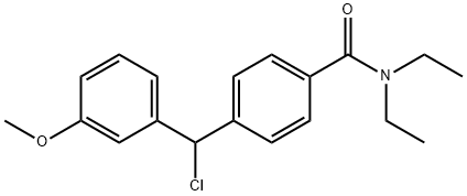 RAC-4-(3'-METHOXY-A-CHLOROBENZYL)-N,N-DIETHYLBENZAMIDE