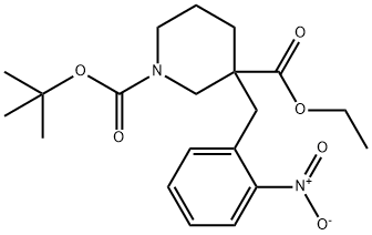 1-BOC-3-[(2-硝基苯基)甲基]-3-哌啶羧酸乙酯