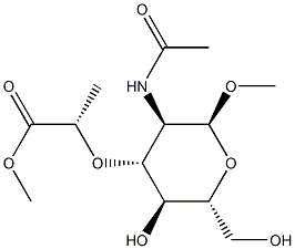 methyl-2-acetamido-2-deoxy-3-O-(1-(methoxycarbonyl)ethyl)glucopyranoside