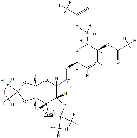 6-O-(4-O,6-O-Diacetyl-2,3-dideoxy-α-D-erythro-hexa-2-enopyranosyl)-1-O,2-O:3-O,4-O-diisopropylidene-α-D-galactopyranose