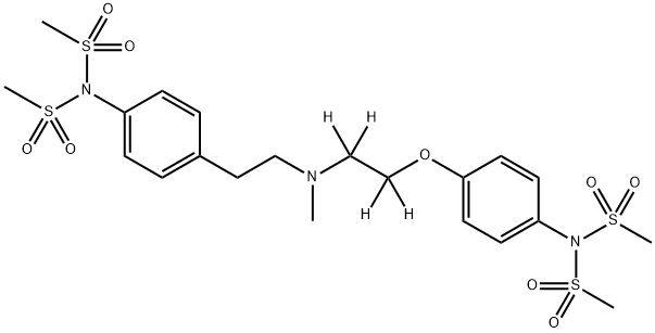 Methyl-[4-(dimethylsulfonylamino)phenylethyl]-[4-(dimethylsulfonylaminophenoxyethyl-D4)amine