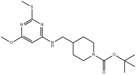 4-[(6-甲氧基-2-甲硫基-嘧啶-4-基氨基)-甲基]-哌啶-1-羧酸叔丁基酯