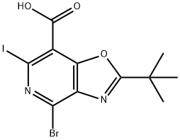 4-溴-2-(叔丁基)-6-碘噁唑并[4,5-C]吡啶-7-羧酸