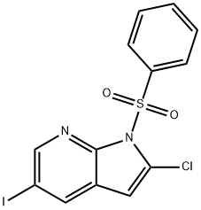 2-氯-5-碘-1-(苯基磺酰基)-1H-吡咯并[2,3-B]吡啶