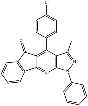 4-(4-氯苯基)-3-甲基-1-苯基茚并[1,2-B]吡唑并[4,3-E]吡啶-5(1H)-酮