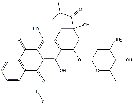 4-O-daunosaminyl-2,4,5,12-tetrahydroxy-2-(2-methylpropanoyl)-1,2,3,4-tetrahydro-6,11-naphthacenedione