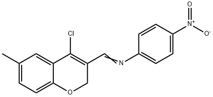 4-Chloro-6-methyl-3-(N-(4-nitrophenyl)iminomethyl)(2H)benzopyran