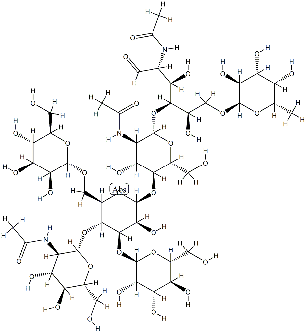 alpha-Manp(1-3)-(beta-GlcpNAc(1-4))-(alpha-Manp(1-6))-beta-Manp(1-4)-beta-GlcpNAc(1-4)-(alpha-Fucp(1-6))-GlcpNAc