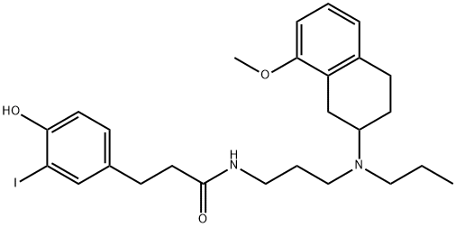 8-methoxy-2-(N-propyl-N-(3'-iodo-4'-hydroxyphenyl)-propionamido-N'-propylamino)tetralin