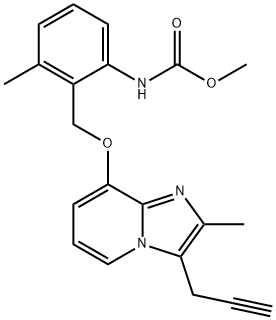 8-(2-methoxycarbonylamino-6-methylbenzyloxy)-2-methyl-3-(2-propynyl)imidazo(1,2-a)pyridine